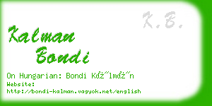 kalman bondi business card